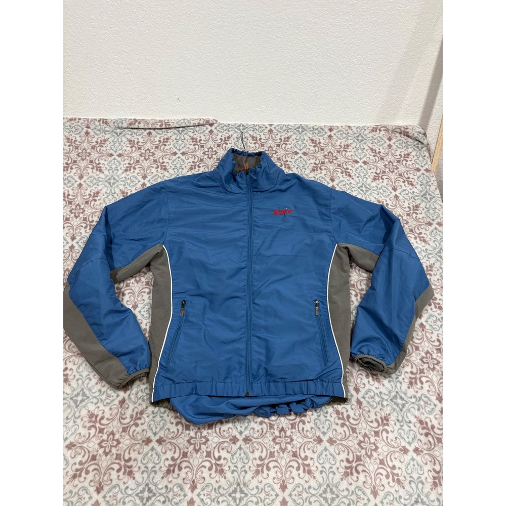 Swix Mens XL Blue Grey Nordic Cross Country Ski Jacket Full Zip Performance